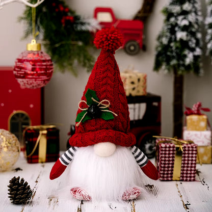 30Cm Glowing Gnome Christmas Decorations 2024 Faceless Plush Dolls Elf Home Ornaments Navidad New Year 2024 Gift